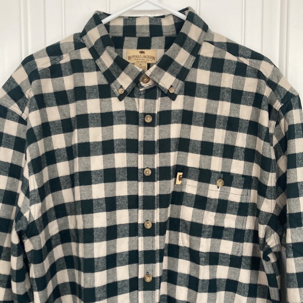 Buffalo Jackson Trading Co. PLAID FLANNEL SHIRT BRAND NEW Sz XL 💯% Cotton
